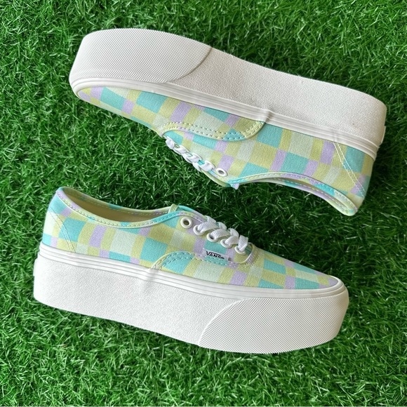 💫Vans Authentic Stacked Pastel Picnic Mixed Plaid SEND OFFERS - Picture 5 of 9